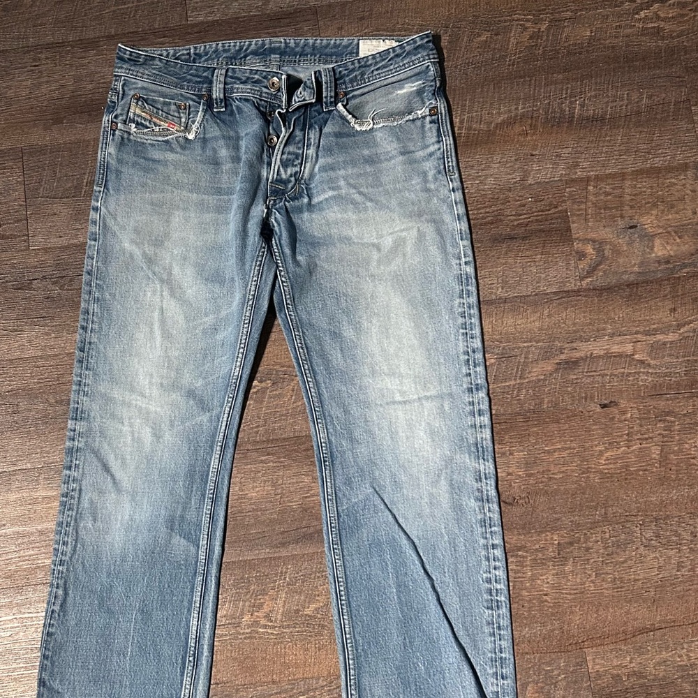 Diesel Light Wash Distressed Larkee Jeans